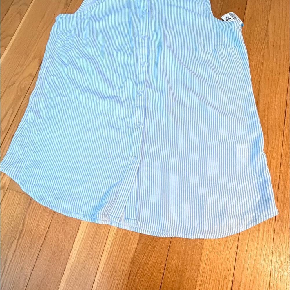 Sleeveless Blue Striped Women's Top - Picture 3 of 3